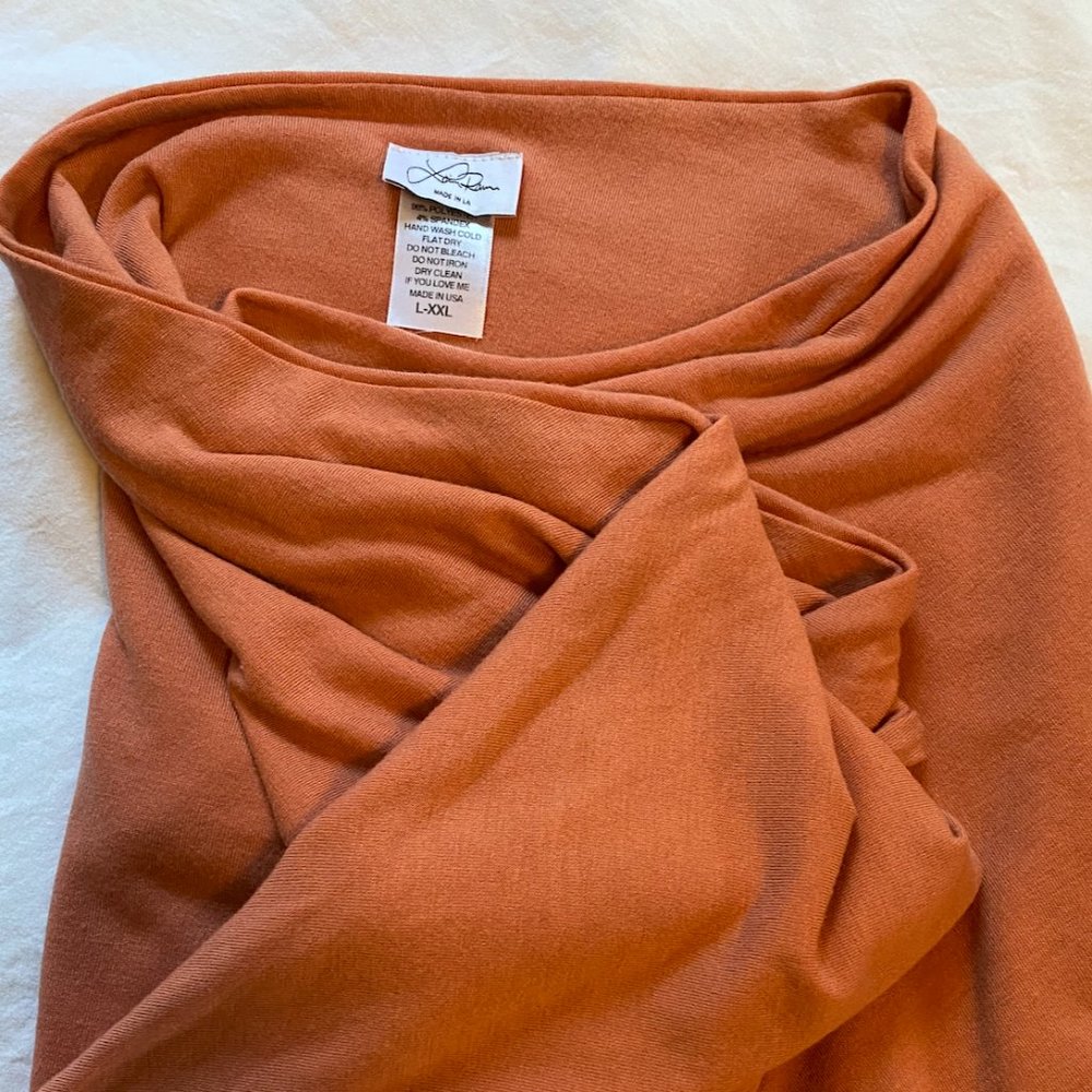 Laina Rauma Superfine Jersey Waist Wrap in Peach Copper L - XXL